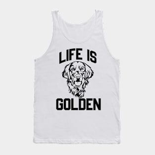 Cute Dogs Life Is Golden, Golden Retriever Tank Top